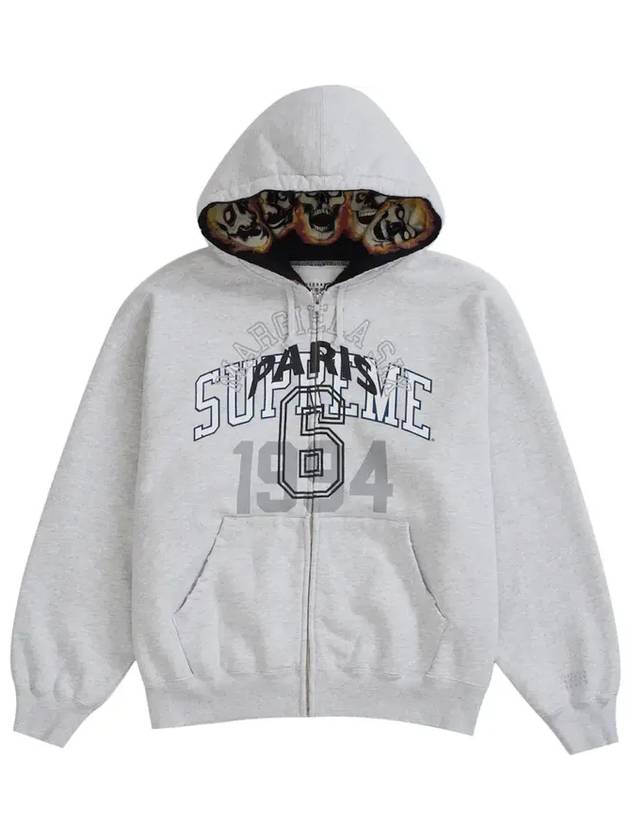 슈프림 MM6 메종 마르지엘라 집업 후드 스웨트셔츠 애쉬 그레이