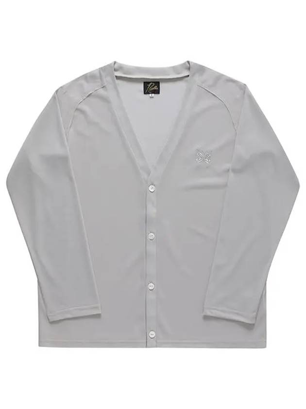 니들스 NEEDLES LQ260 0115 V Neck Cardigan Poly Mesh Taupe 남성 가디건