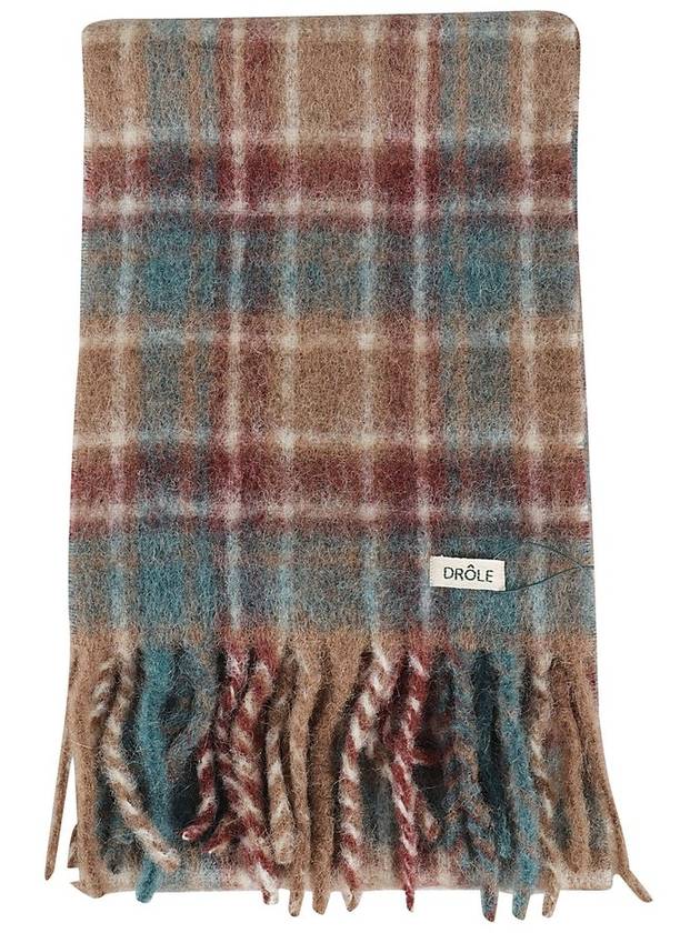 웃긴 미스터 체크 프린지 스카프