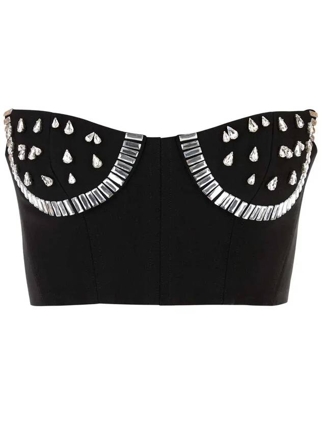 Area Embellished 크롭 뷔스티에 탑 2302T75184_BLACK