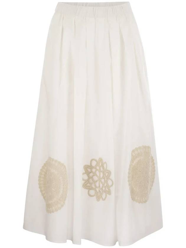 위켄드 맥스 마라 오르메 자수 플리츠 스커트 ORME2515101092600_013