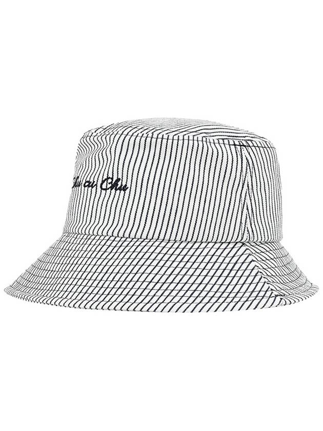 C23MHT008W 스트라이프 버킷햇 Navy