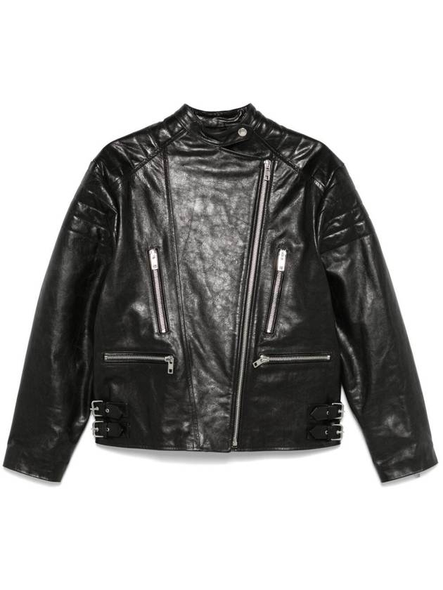 Twin Set Leather-Like Biker Jacket