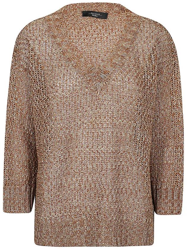 Weekend Max Mara 모스 니트 V 넥 점퍼 OSTEO_018