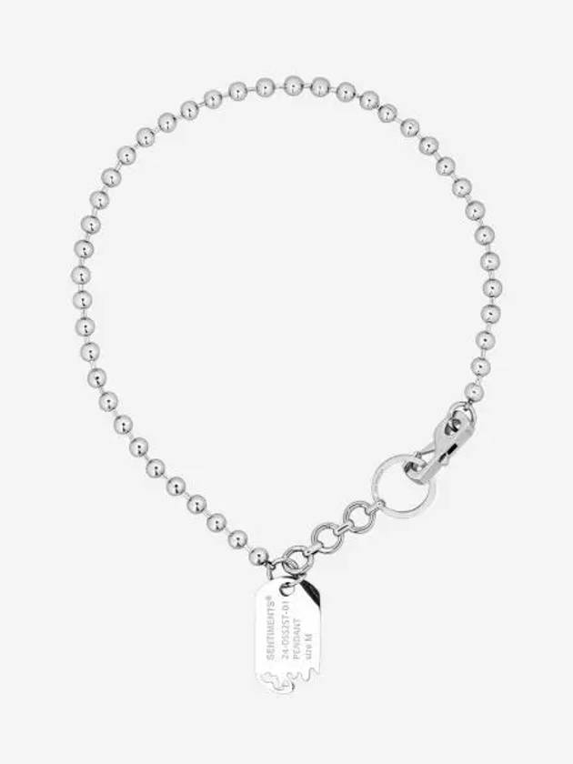 센티멍 넘버 496 솔져 볼 체인 네크리스 Sentiments No.496 Soldier Tag Ball chain Necklace
