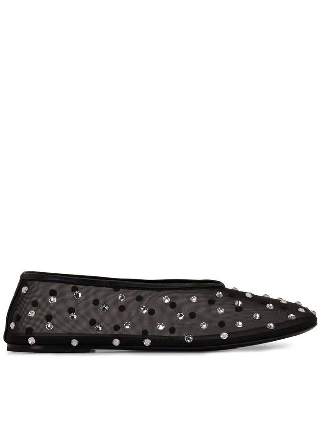 Khaite Rhinestones-Detail Mesh Ballet Flats