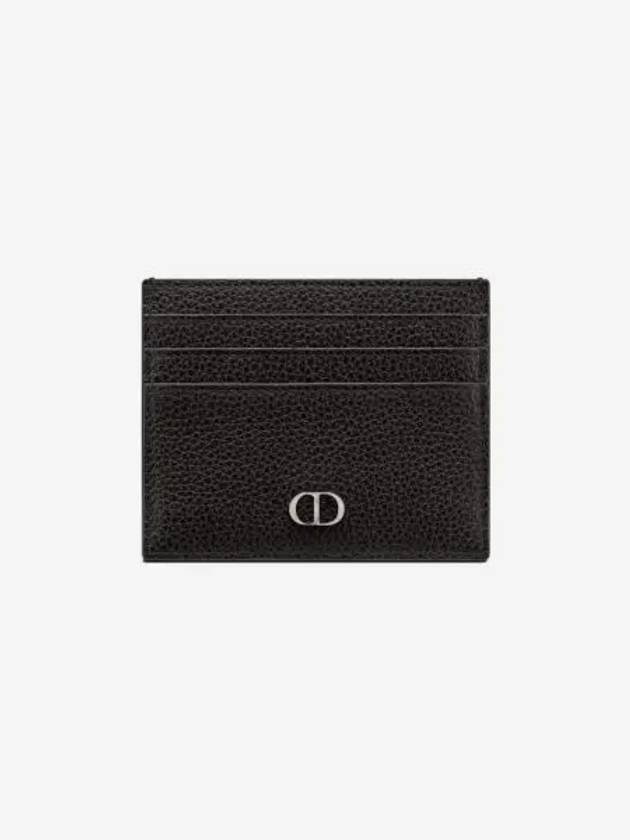 디올 카드 홀더 그레인드 카프스킨 & CD 아이콘 시그니쳐 블랙 Dior Card Holder Grained Calfskin & CD Icon Signature Black