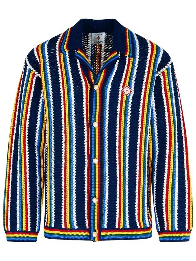 카사블랑카 스트라이프 크로셰 셔츠