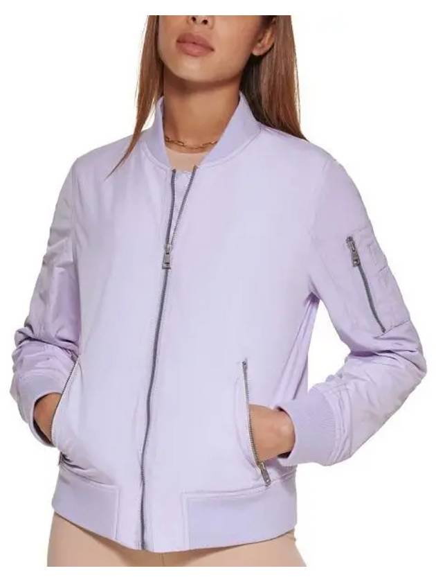 우먼 리바이스 Zip Detail 봄버 패딩 자켓 바이올렛 9770628