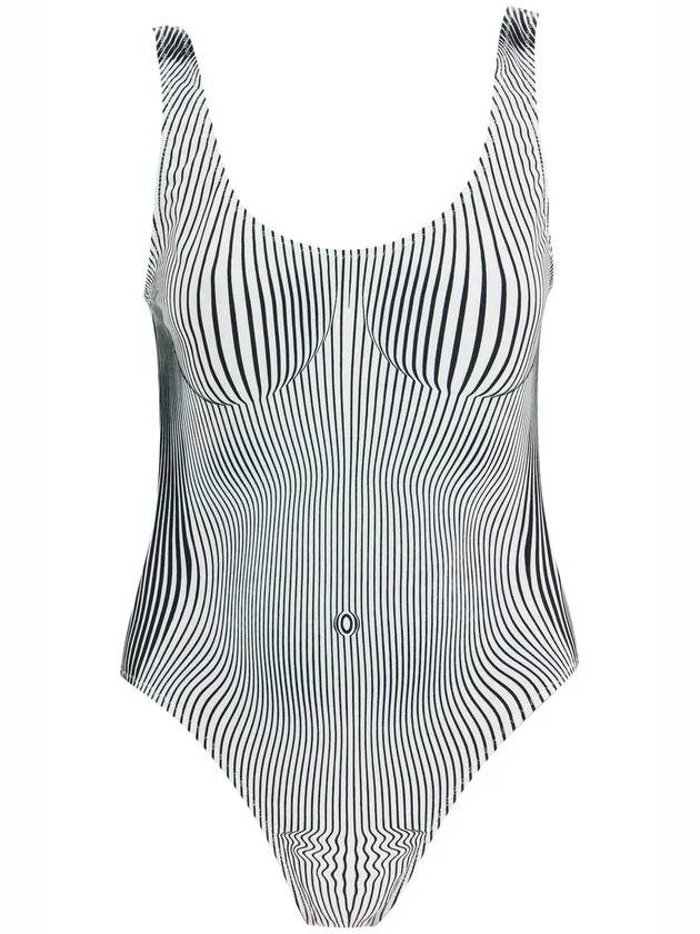 장 폴 고티에 핀스트라이프 바디 모핑 수영복 MB022J571_0100