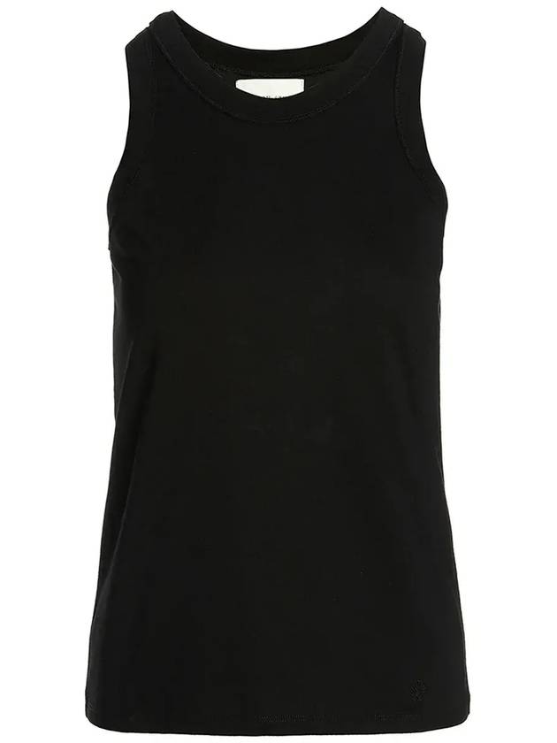 Loulou Studio 크루넥 민소매 탱크탑 POSO_BLACK