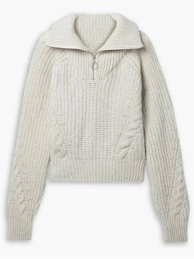 NB07 코도바 여성 가디건 Molina cable knit merino wool half zip sweater 1647597348159885