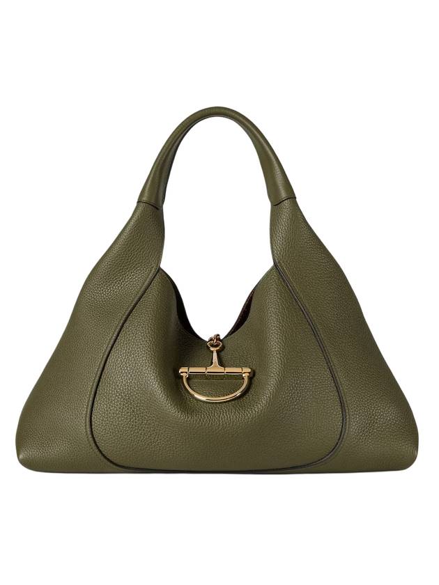 구찌 소프트빗 라지 숄더 백 다크 그린