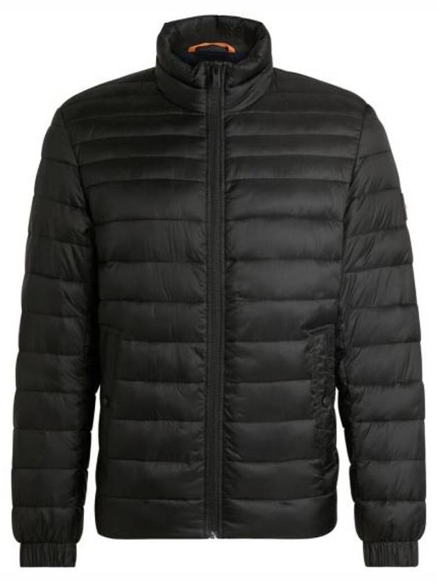 휴고보스 로고 방수 패딩 블랙