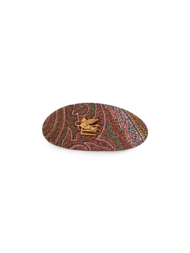 Etro Oval Paisley Clip With Pegaso