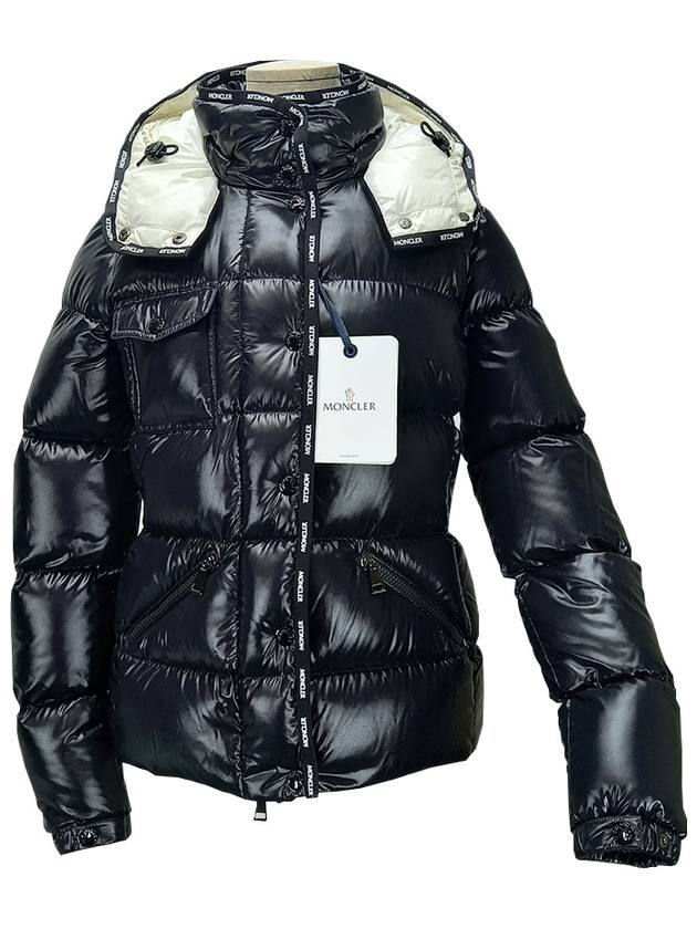 몽클레르 1A00114 68950 999 여성 FLUMET 블랙 후드 다운 패딩