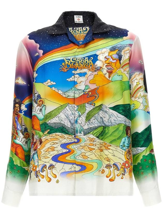 CASABLANCA & 39 라 뮤지크& 39 셔츠 UMS25SH00607SILKTWILLLAMUSIQUE