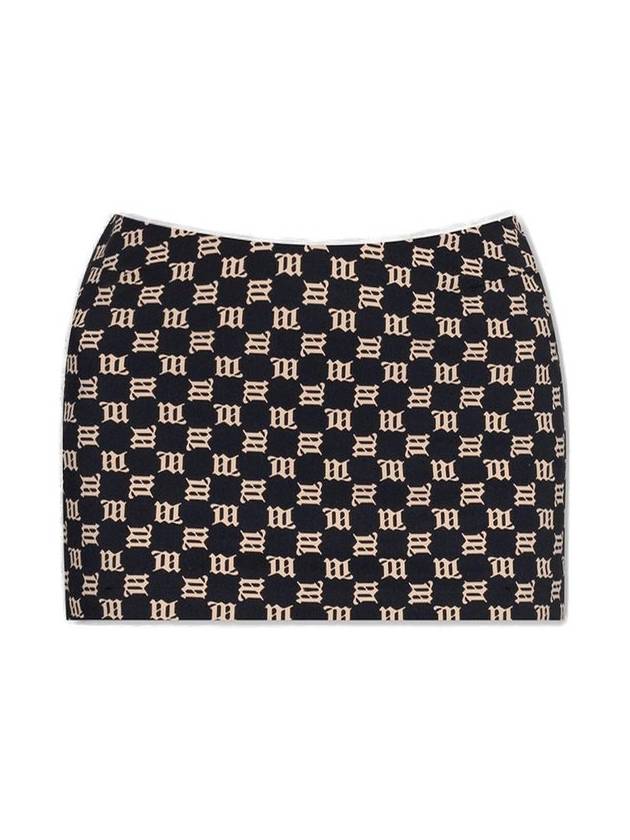 Misbhv 모노그램 프린트 미니 스커트