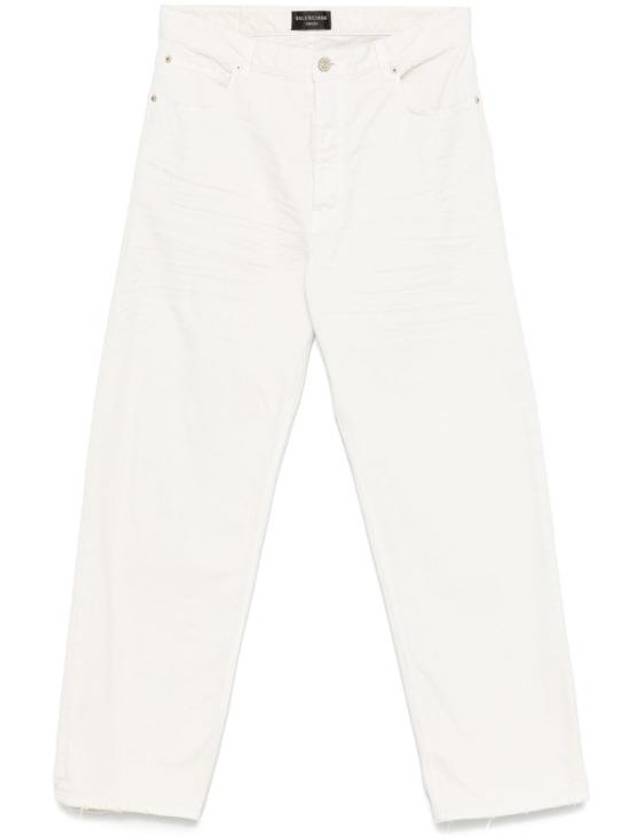 발렌시아가 루즈 핏 스트레이트 팬츠 화이트
