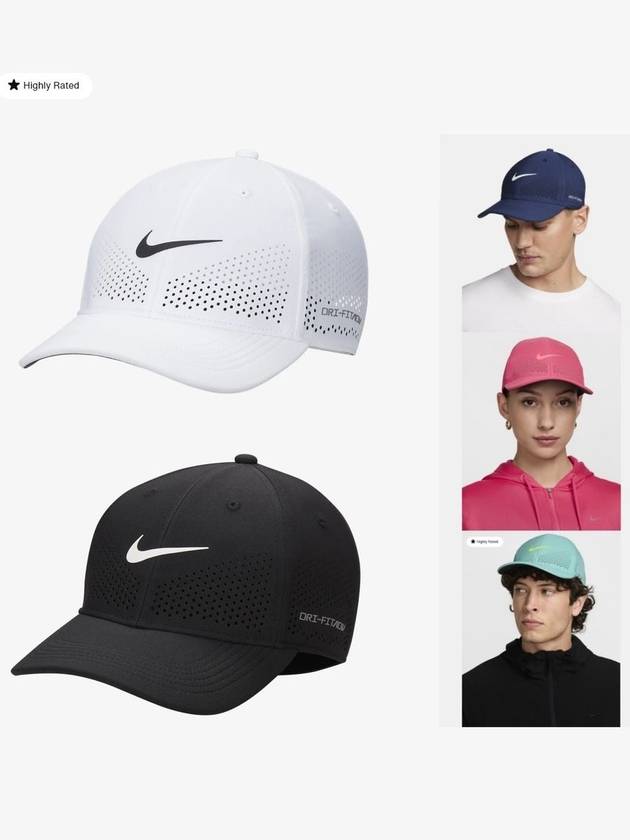 NIKE 나이키 골프 모자 24년형 드라이 핏 ADV 스우시 캡모자 라운딩 화이트 5색상
