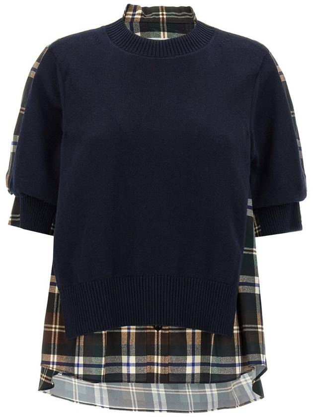 사카이 25SS Knitted panel shirt 2507894564