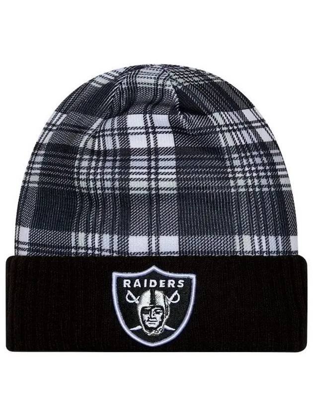 1079925 NFL 라스베이거스 레이더스 Sideline Statement Cuffed Knit Hat Black