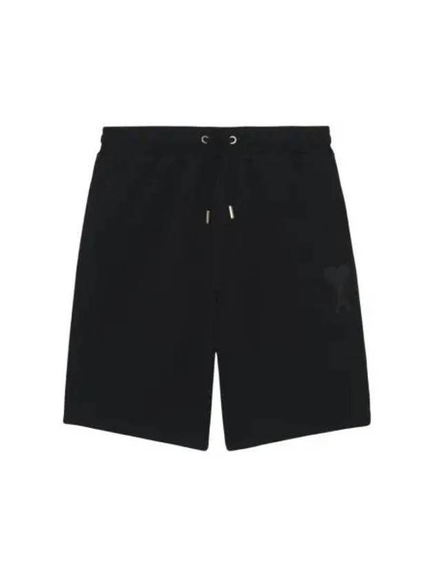 아미 하트 로고 트랙 쇼츠 블랙 AMI de Coeur Tone On Tone Track Shorts Black