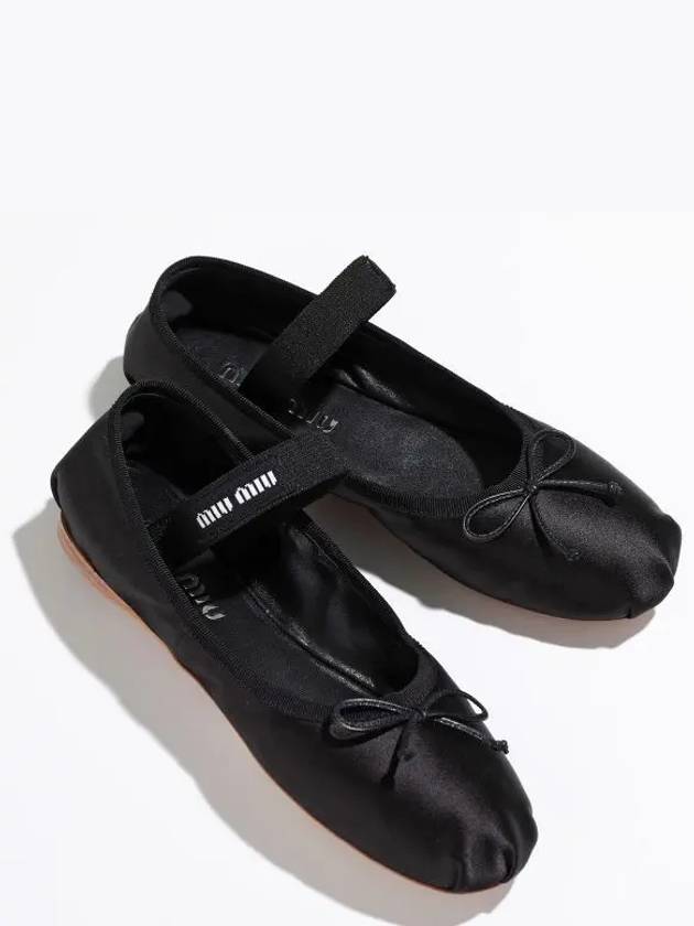 MIU 미우미우 25 5F794D QU6 F0002 DX05 새틴 발레리나 슈즈