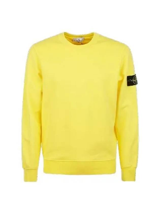 스톤 아일랜드 63051 코튼 플리스 가먼트 다이드 스웨트셔츠 옐로우 23SS Stone Island 63051 Cotton Fleece Garment Dyed Sweatshirt Yellow 23SS