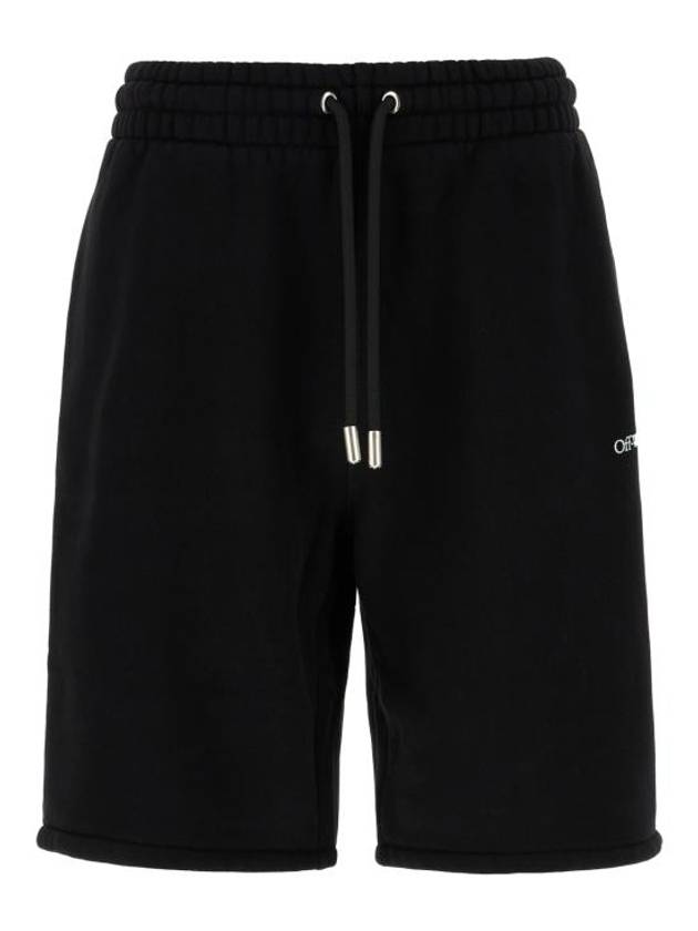 25SS 오프화이트 숏팬츠 OMCI013S25FLE004 1041 BLACK