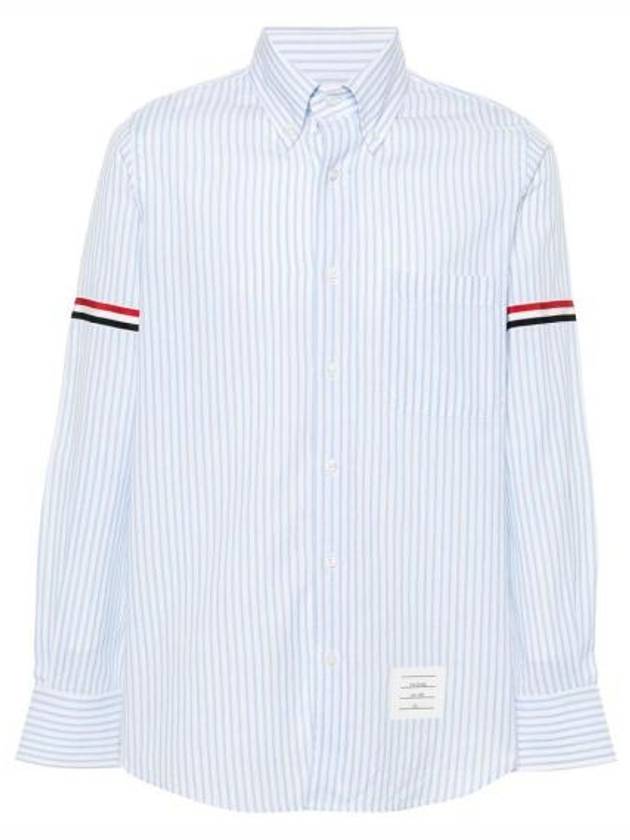 톰브라운 마드라스 코튼 암밴드 긴팔 셔츠 라이트 블루