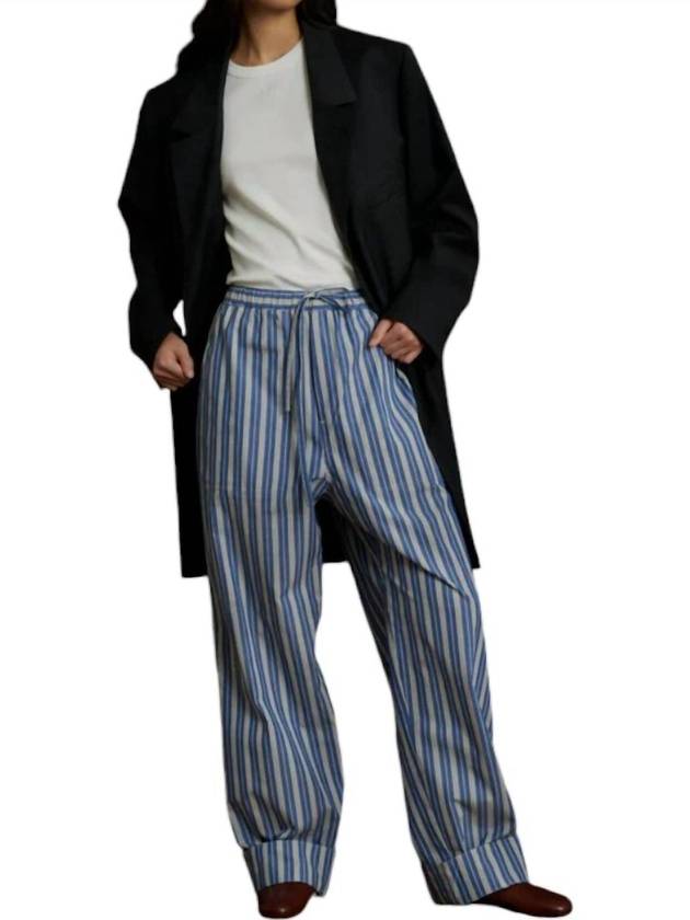 블루 화이트 알버트 팬츠 Albert Pants In Bleu blanc