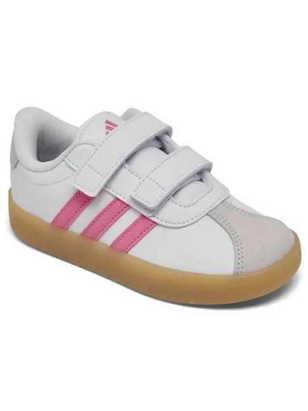 키즈 아디다스 토들러 걸즈 VL 코트 3.0 Fastening 스트랩 캐주얼 스니커즈 운동화 캐주얼 피니쉬라인 화이트pink 9628008
