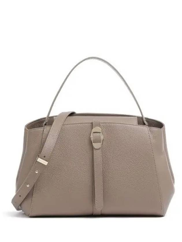 이태리 코치넬리 Chara 핸드백 그레인드 가죽 회갈색 201114 708295