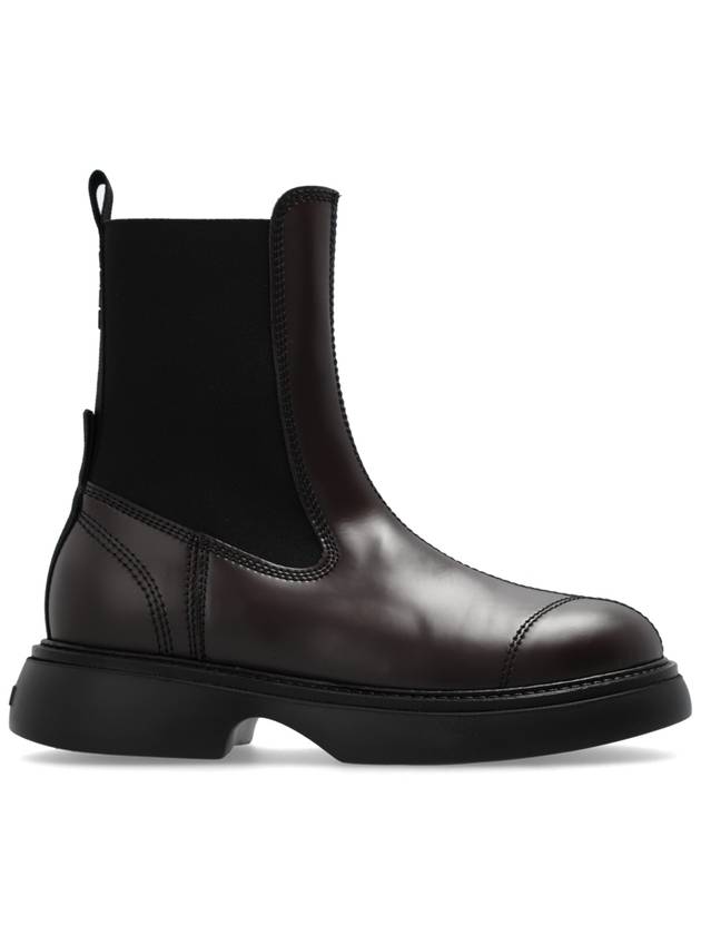 24FW 가니 여성 첼시 부츠 Ganni Chelsea Boots With Logo  Women's  Brown