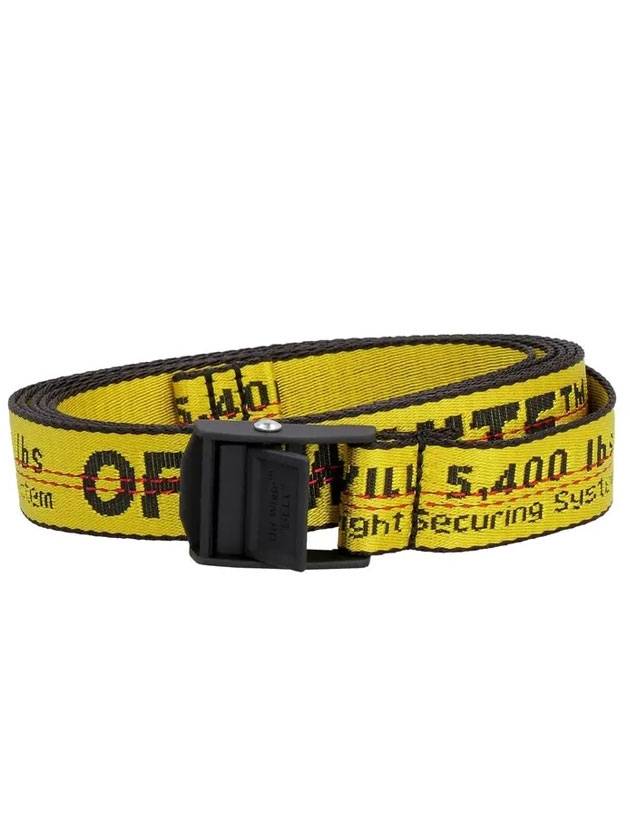 오프화이트 인더스트리얼 로고 벨트 옐로우