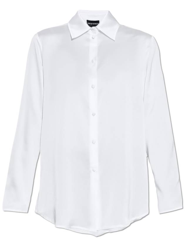 엠포리오 아르마니 새틴 셔츠 화이트