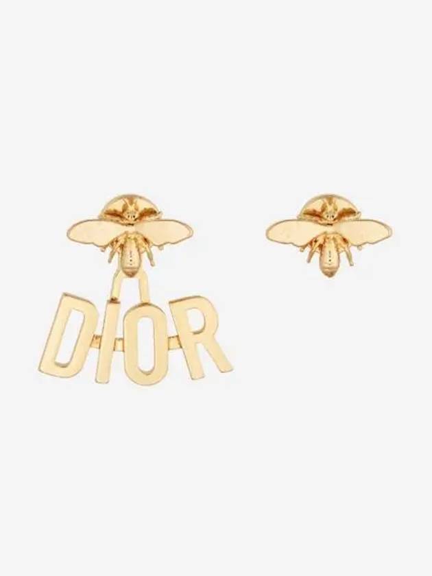 W 디올 디오레볼루션 이어링 골드 피니쉬 메탈 W Dior Dio r evolution Earrings Gold Finish Metal