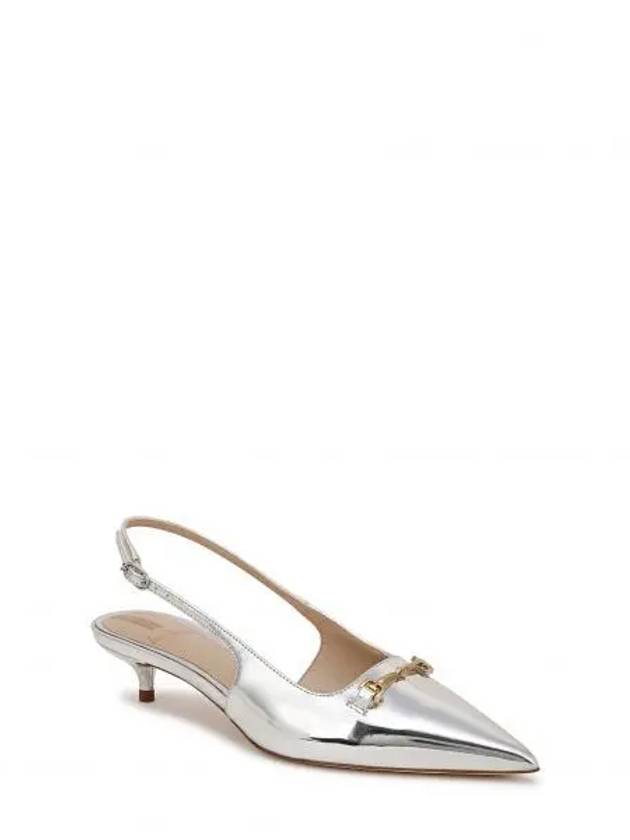 우먼 샘에델만 SAM EDELMAN Farrah 키튼 힐 포인트 토 슬링백 펌프 소프트 실버 9561550