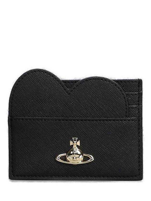 비비안 웨스트우드 하트 카드 지갑 블랙