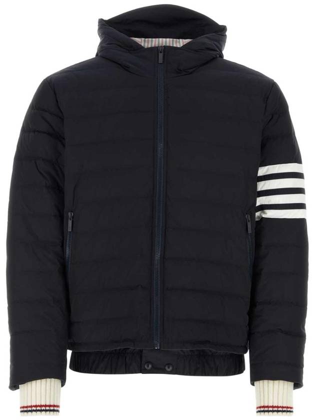 THOM BROWNE 미드나잇 블루 폴리에스테르 다운 재킷 MJD087X07259 415