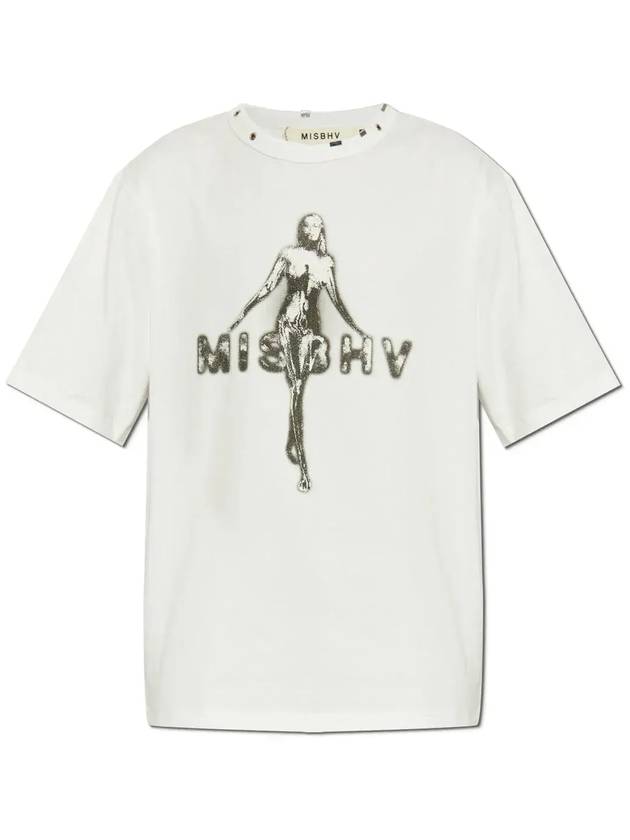 Misbhv 빈티지 Misbhv 크루넥 티셔츠 250M124_WHITE