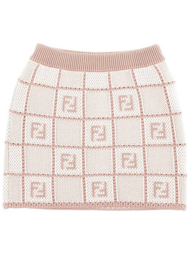 FENDI Knitted mini skirt with crochet motif