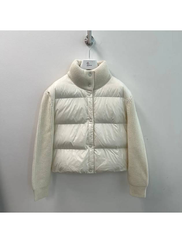 25SS 몽클레르 여성 패디드 울 가디건 화이트 9B00017M1241 035 CARDIGAN