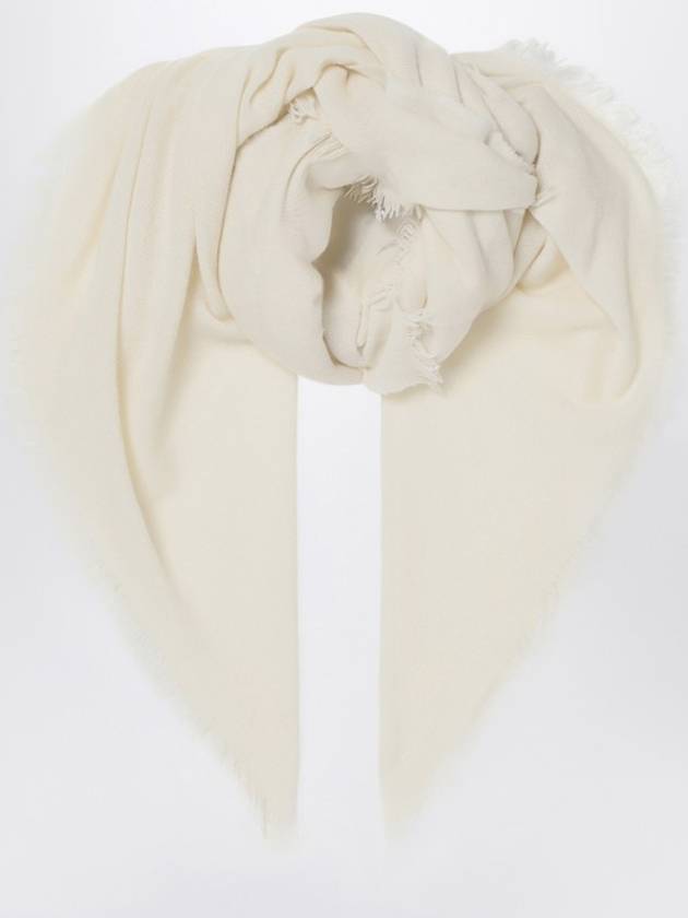 Destin White milk cashmere scarf