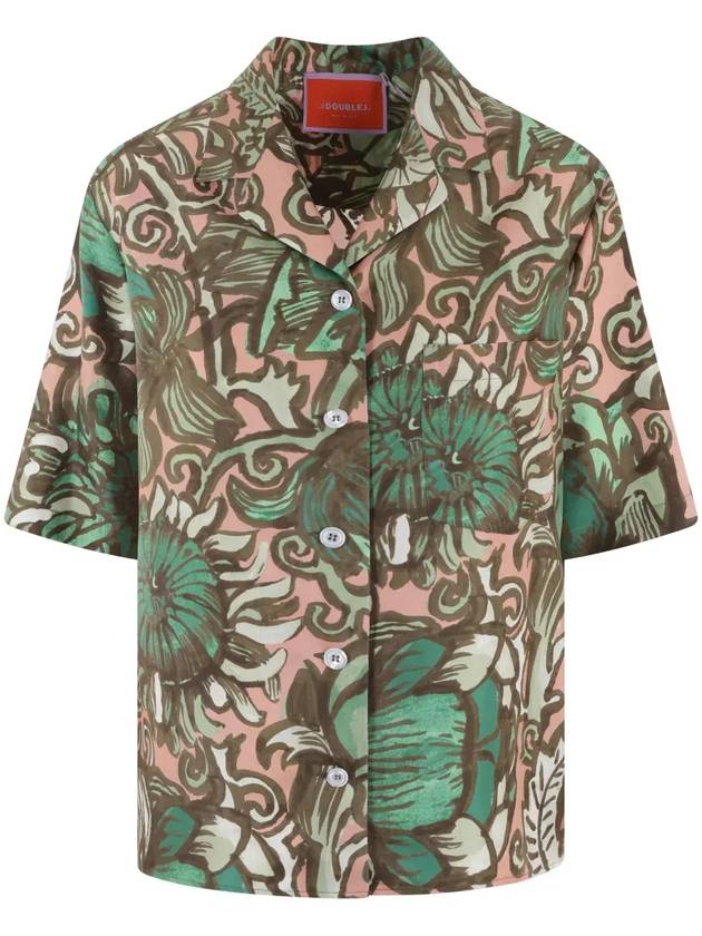 La Doublej 플로럴 프린트 버튼 셔츠 SHI0064SIL001ANE02_GR05