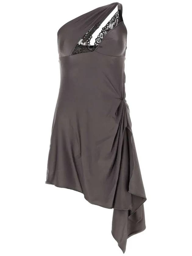 Coperni 비대칭 미니 드레스 COPR64545_TAUPEGREY