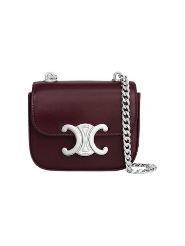 셀린느 샤이니 카프스킨 미니 체인 클로드 딥 버건디 10L843DPV 28DC