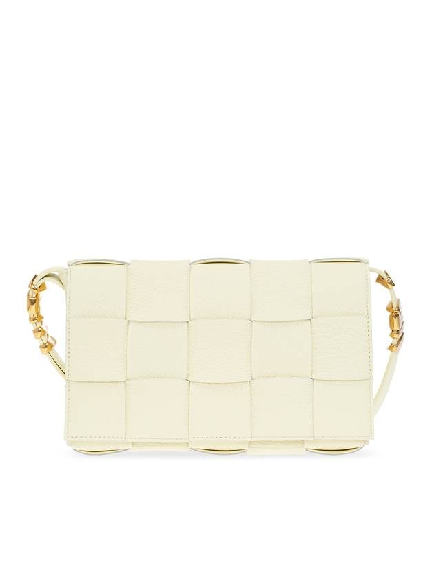 보테가베네타 인트레치아토 그레인 가죽 카세트 크로스 백 제스트 워시드