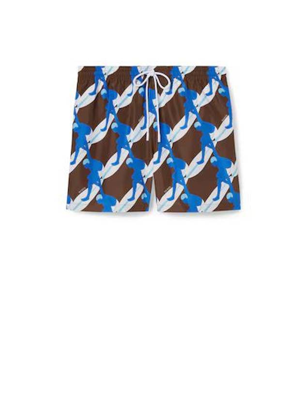 구찌 프린트 테크니컬 포플린 남성 수영 반바지 787899XHAKE2002